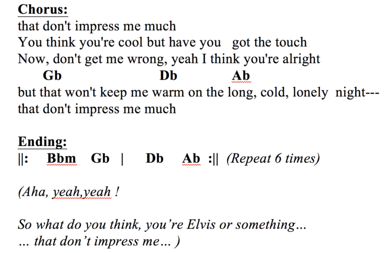 Bar Chord Practice: Shania Twain That Don't Impress Me Much